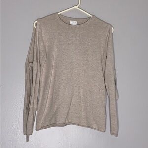 Vila Oatmeal Split Sleeve Crewneck Sweater XS women’s